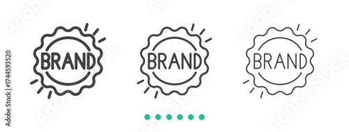 Brand icon. Thin line icon vector