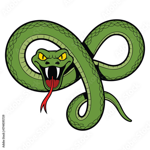 Mascot angry snake vector illustration perfect for sports design o cartoon logo sticker or aggressive serpent themed creative artwork