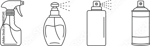 Spray bottle collection, trigger sprayer, pump dispenser, perfume atomizer, aerosol can, cleaning supplies, hygiene products, cosmetic packaging, household tools, mist sprayers