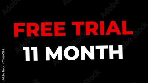 free trial for 11 months this year, celebrate 2026, free quote, animation video 4K 