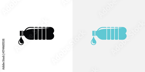 Bottle Leaking Silhouette, Liquid Drop, Plastic Container, Water, Transparent Background