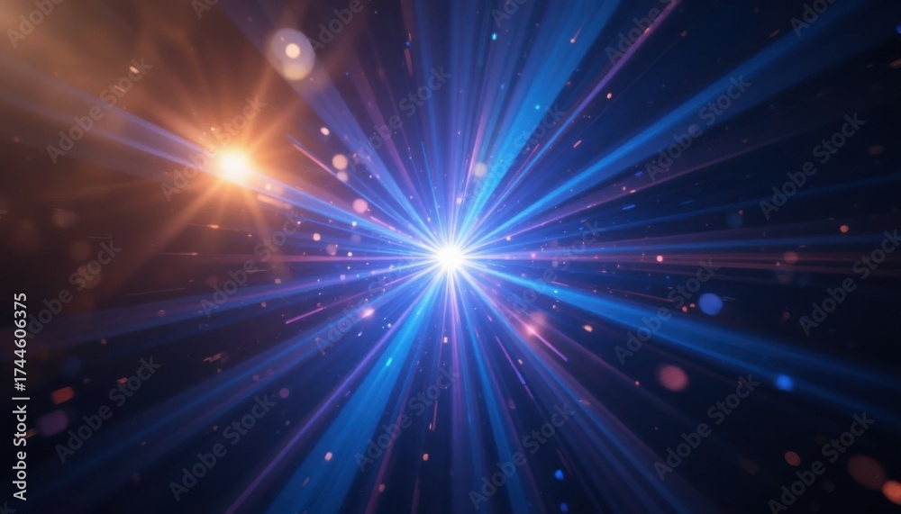 Naklejka premium Lens flare reflection effect, glowing light on transparent background, PNG