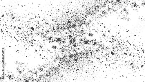 Abstract Black and White Grunge Texture with Cracks Chips Dust and Rough Surface