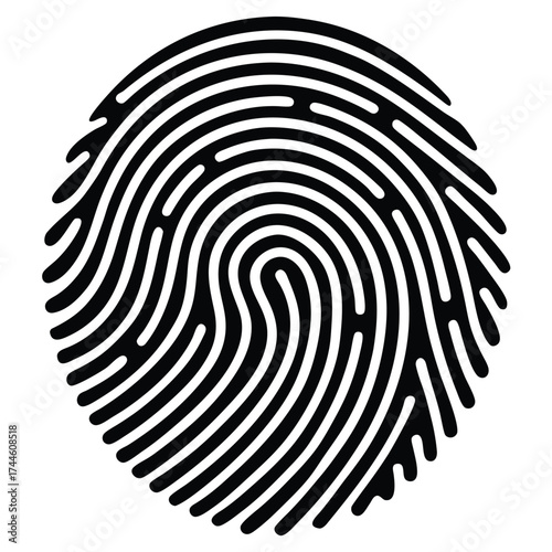fingerprint icon vector icon