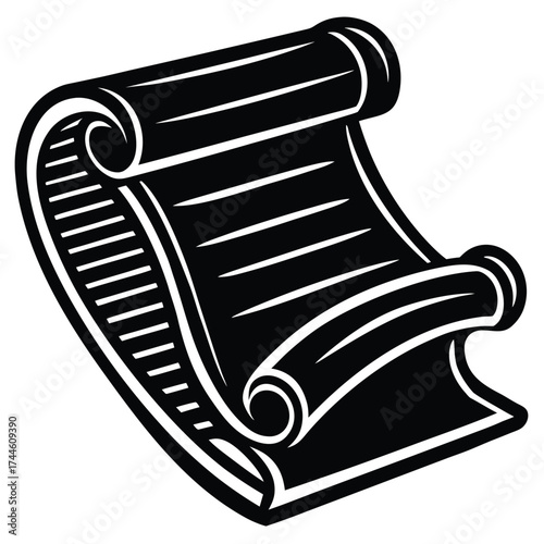 legal document scroll vector icon