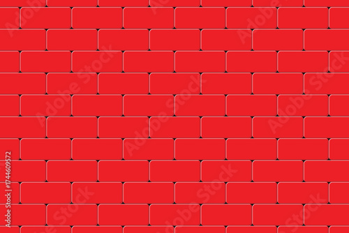 Flat Red Brick Wall Background Seamless flat design red brick wall background. Perfect for architecture, construction, or urban-style templates
