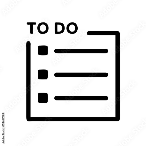 Todo list, a reminder of tasks and schedules