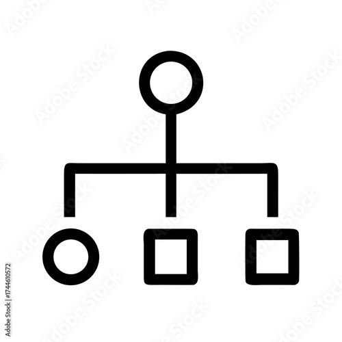 Hierarchical structure, representing organization and flow