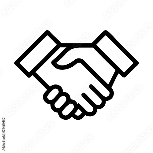 Handshake symbolizing agreement and partnership