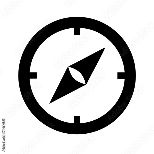 A compass icon, symbolizing navigation and direction