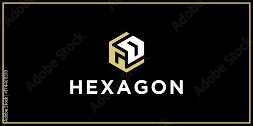 GD hexagon logo design inspiration	
