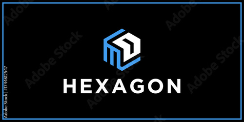 MD hexagon logo design inspiration