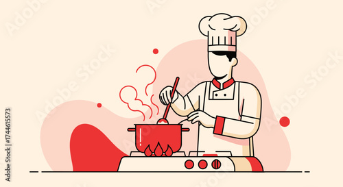 Expert Chef Preparing Culinary Delights, Cooking Food In A Kitchen For Gastronomy