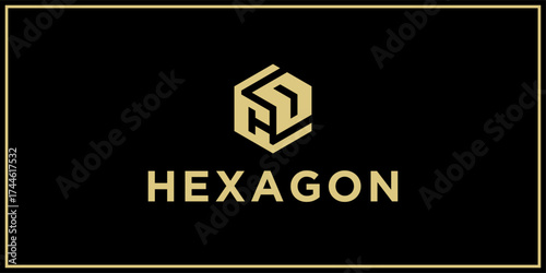 CD hexagon logo design inspiration	