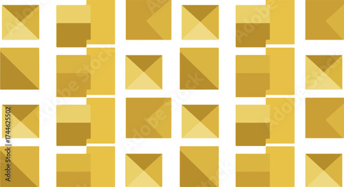 Geometric golden shapes create a visually appealing and modern pattern.