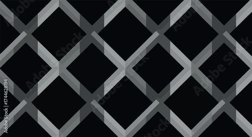 Geometric pattern of intersecting lines creates a visually striking design.