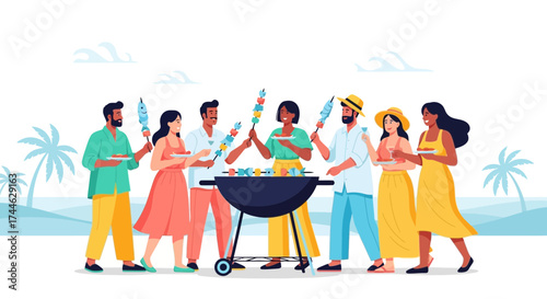 Gathering For A Cookout Celebration With Friends And Delicious Grilled Food