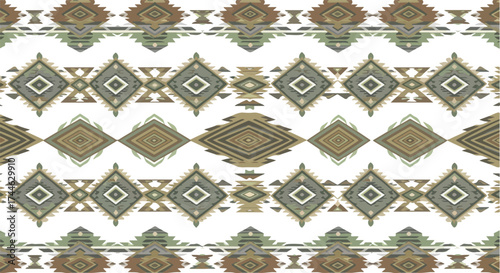 Geometric pattern with diamond shapes and intricate details on white background.