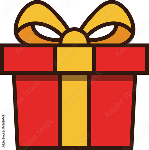 gift box vector outline and shape