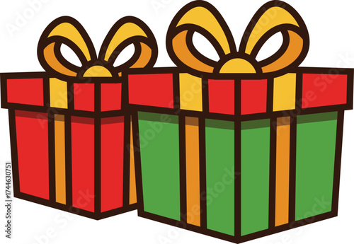 gift box vector outline and shape