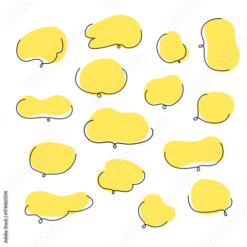 シンプルな吹き出し素材イラストセット