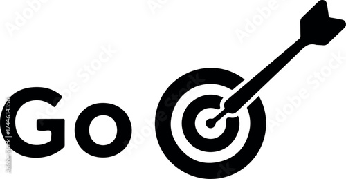 Go Target Symbolizing Precision and Achievement in Business and Goals.