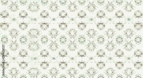 Intricate floral pattern design with symmetrical arrangement and detailed elements.