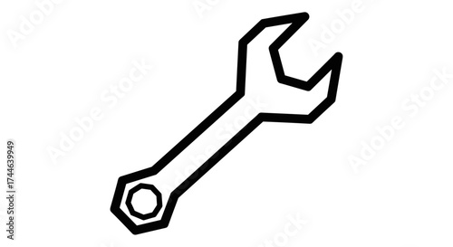 Wrench Illustration Tool for Repair and Maintenance.