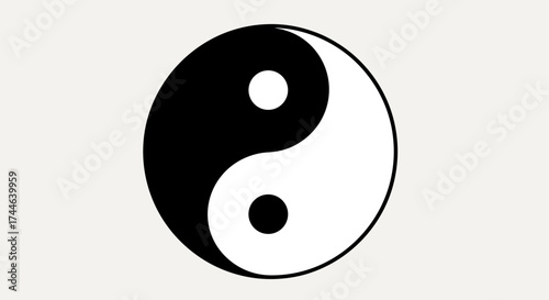 Yin and Yang Symbol Balance and Harmony Illustration.