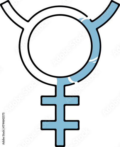 Transgender symbol representing identity and gender diversity in society.