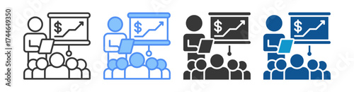 Training Icon Set Multiple Style Collection
