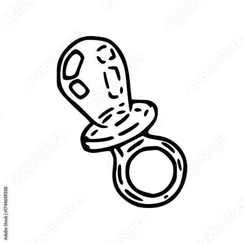 cute hand-drawn dummy or binky clipart