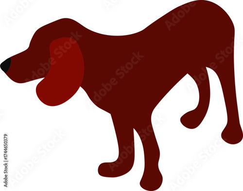 Ilustración vectorial de silueta de perro, vector sin fondo, png