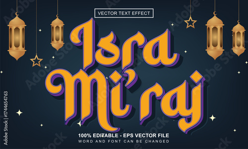 Isra miraj editable text effect