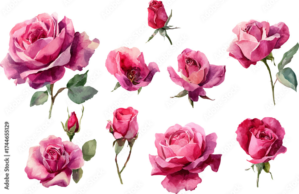 Naklejka premium bouquet of pink roses