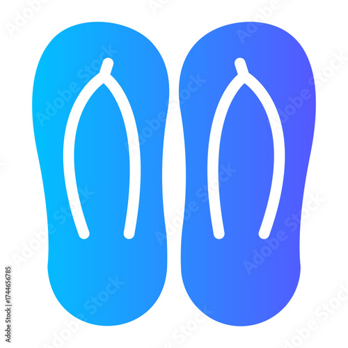 slippers gradient icon