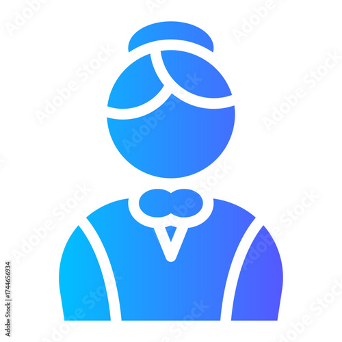 waitress gradient icon