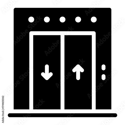 elevator glyph icon