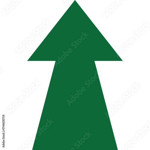 up arrow icon, black right arrow, black direction pointer, straight pointed arrow icon. arrows up icon set isolated on white background, with variable head size and variable long body arrow. eps 10