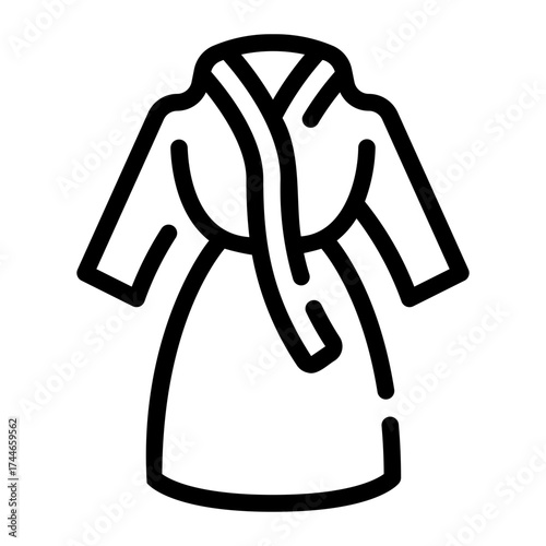 bathrobe line icon