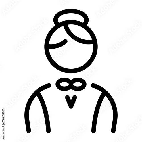 waitress line icon