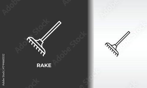 Rake Vector, Icon Or Logo Sign Isolated Symbol Illustration