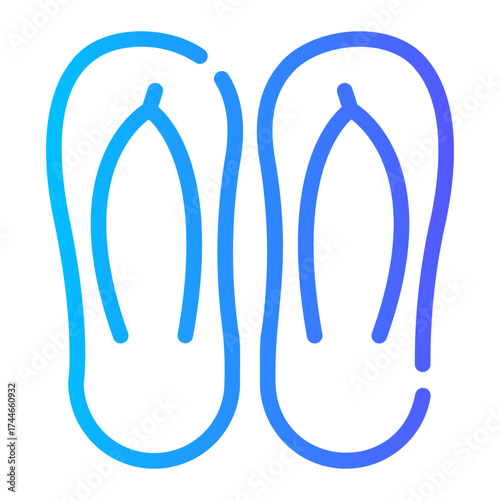 slippers gradient icon