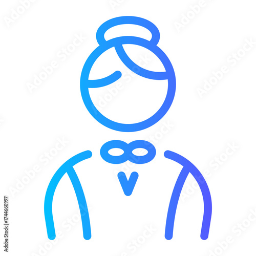waitress gradient icon
