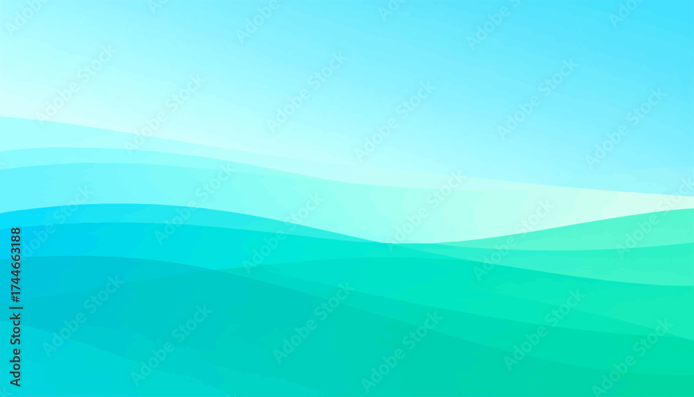 Obraz premium Abstract Blue Green Wave Background.