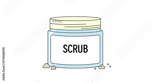 Gentle facial scrub for exfoliating and rejuvenating the skin for a brighter complexion.