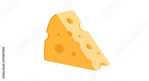 Delicious wedge of cheese with distinctive holes a perfect addition to any meal or snack.