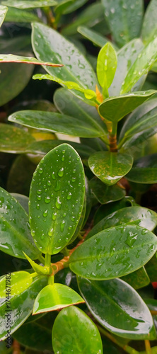 water drops on a leaf