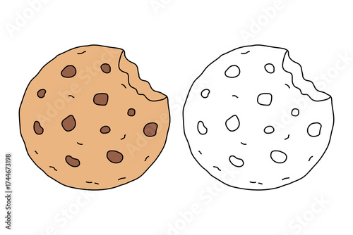 Cookies coloring pages for kids printable