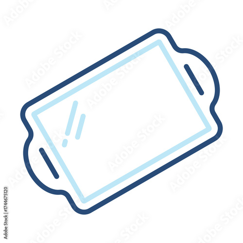 Tray Icon Color Outline Style. Vector Illustration Design